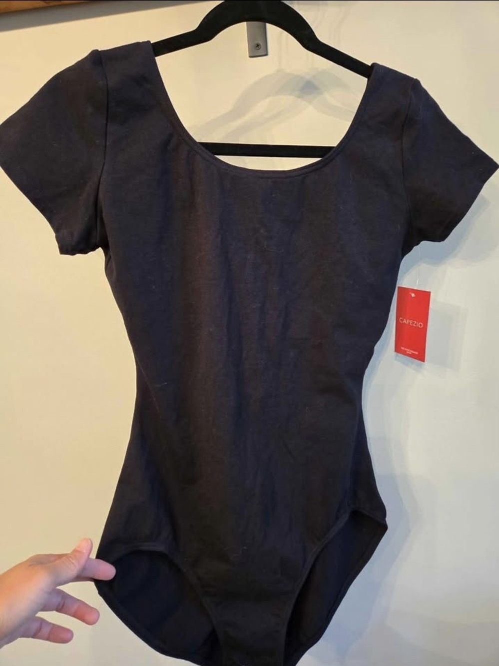 Capezio Black Short-Sleeve Ballet Leotard XL